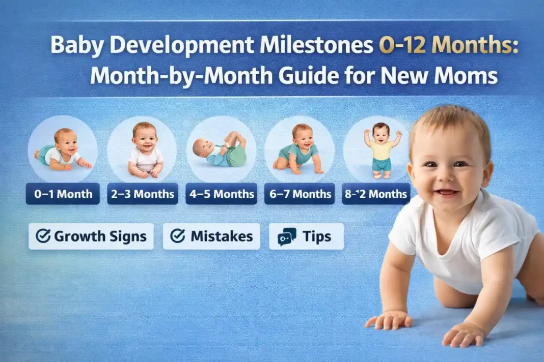 Baby Development Milestones 0–12 Months: Month-by-Month Guide for New Moms