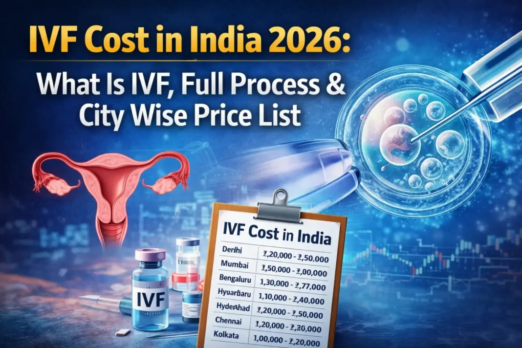 IVF Cost in India 2026: What Is IVF, Full Process & City Wise Price List